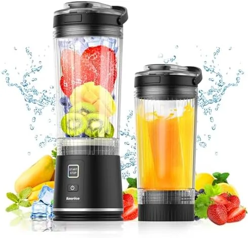 personal size portable blender for shakes smoothies 16oz mini small smoothie blender with on go lid sip lid 26000rpm rechargeable cordless electric blender for travel gym office